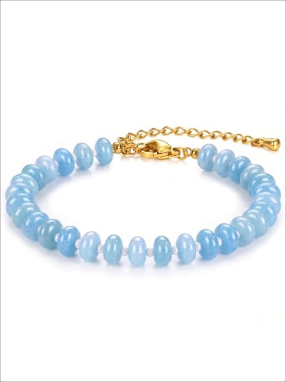 Natural Stone Beaded Cross Bracelet Adjustable Inspirational Jewelry